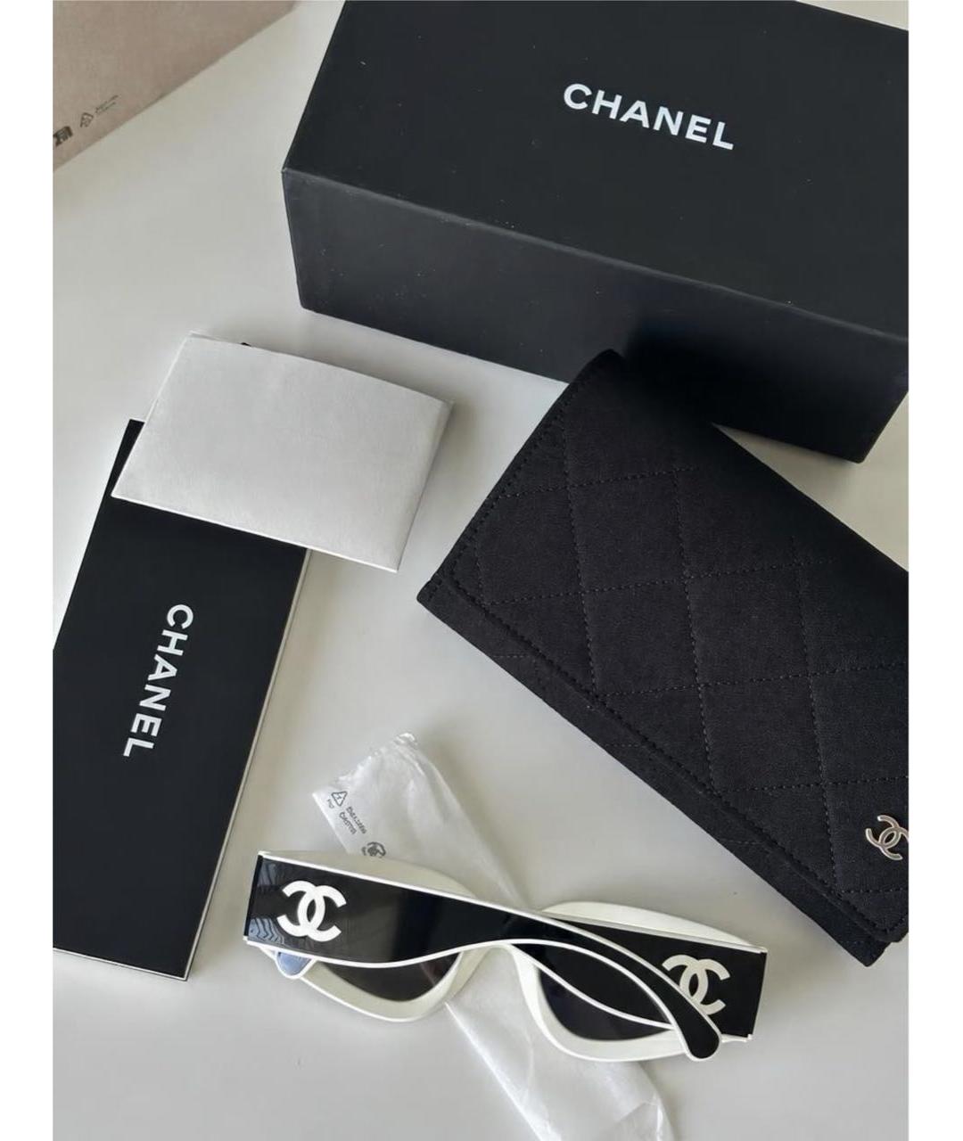CHANEL Черные пластиковые солнцезащитные очки, фото 4
