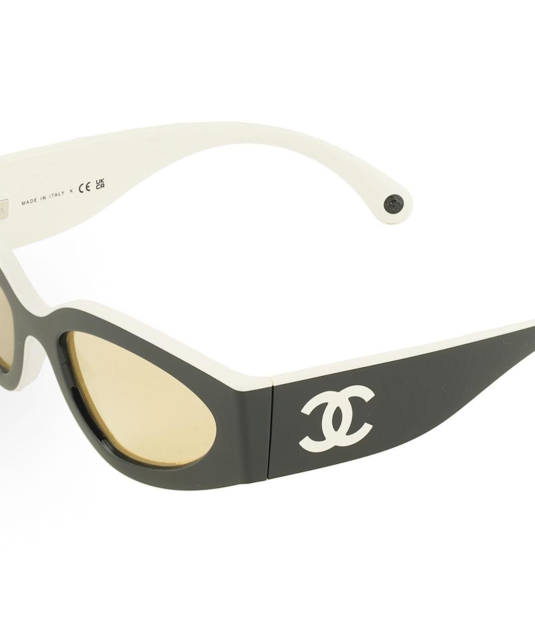 CHANEL Черные пластиковые солнцезащитные очки, фото 3