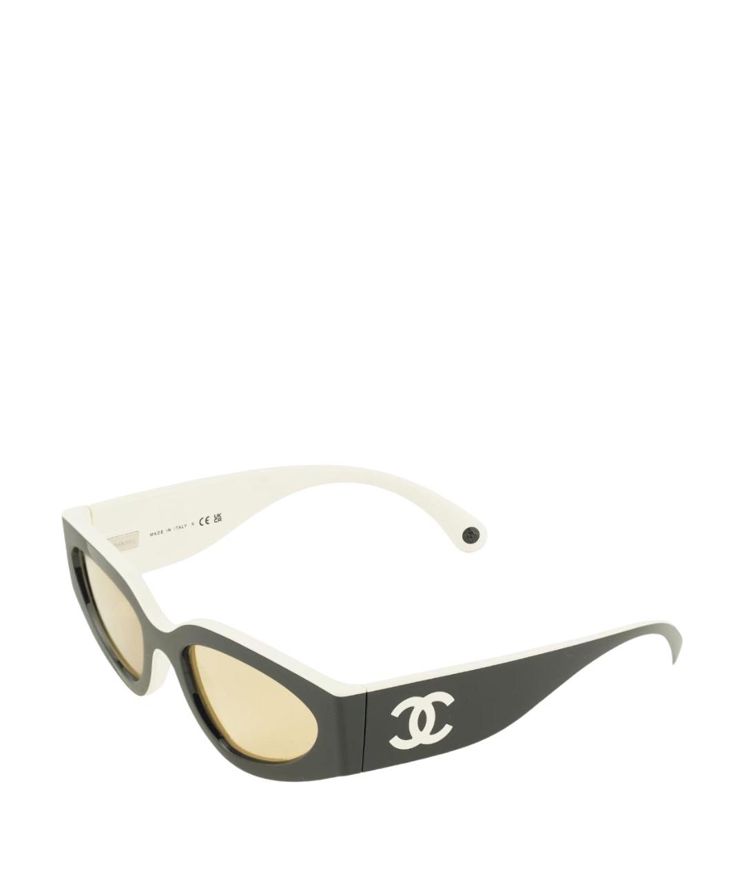 CHANEL Черные пластиковые солнцезащитные очки, фото 1