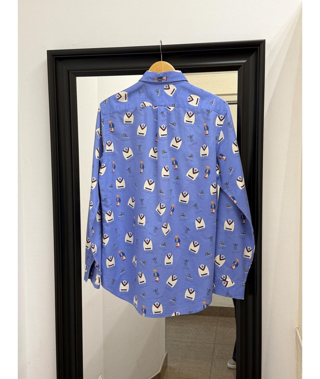 POLO RALPH LAUREN Голубая хлопковая кэжуал рубашка, фото 2