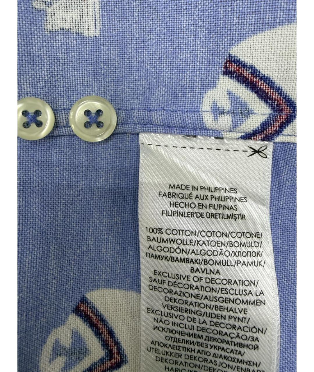 POLO RALPH LAUREN Голубая хлопковая кэжуал рубашка, фото 4
