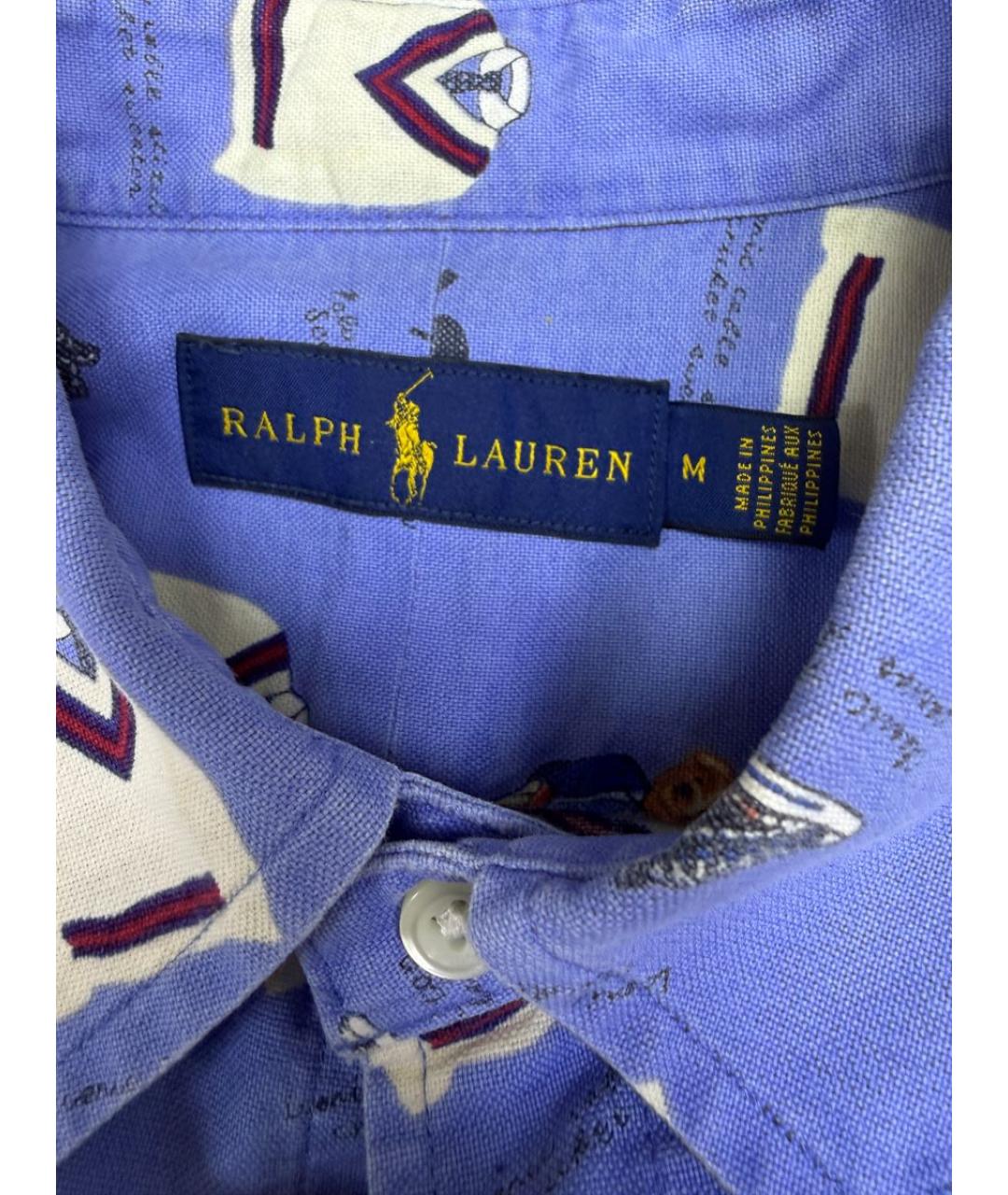 POLO RALPH LAUREN Голубая хлопковая кэжуал рубашка, фото 3