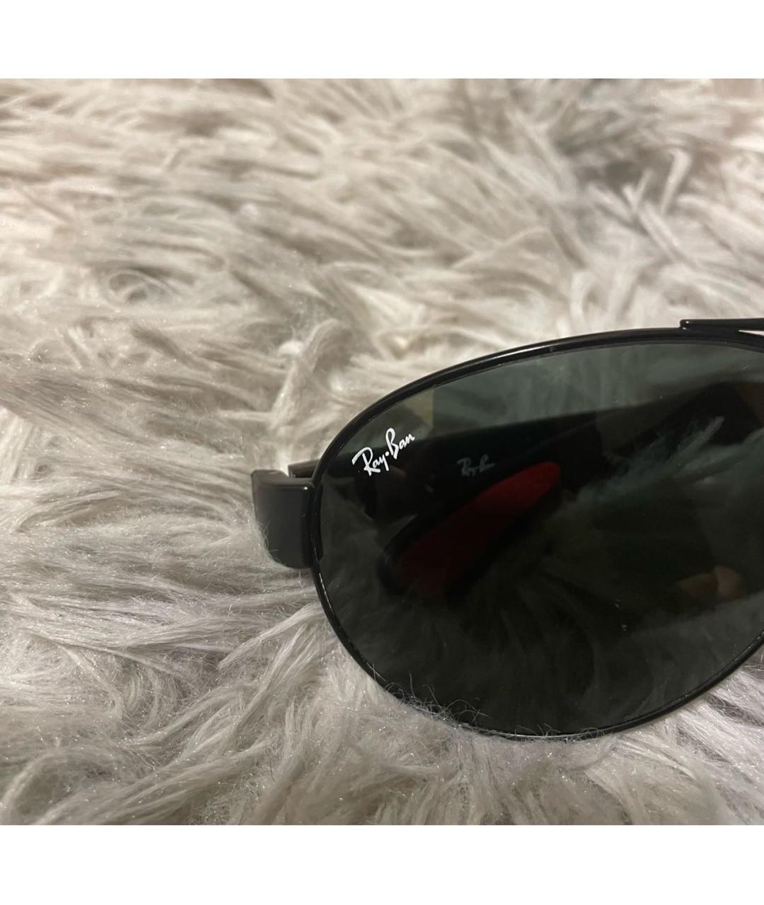 RAY BAN Черные пластиковые солнцезащитные очки, фото 2