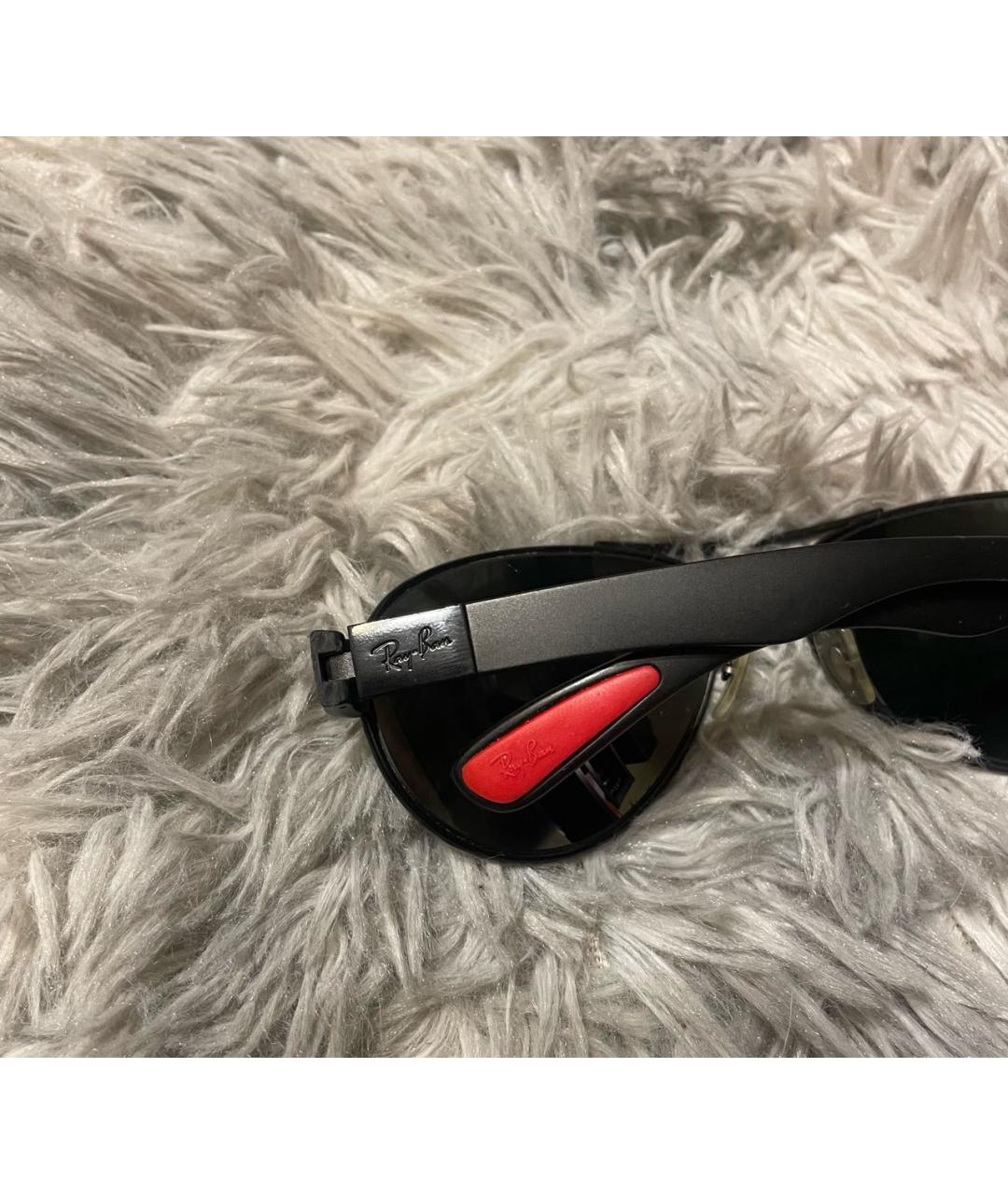 RAY BAN Черные пластиковые солнцезащитные очки, фото 3