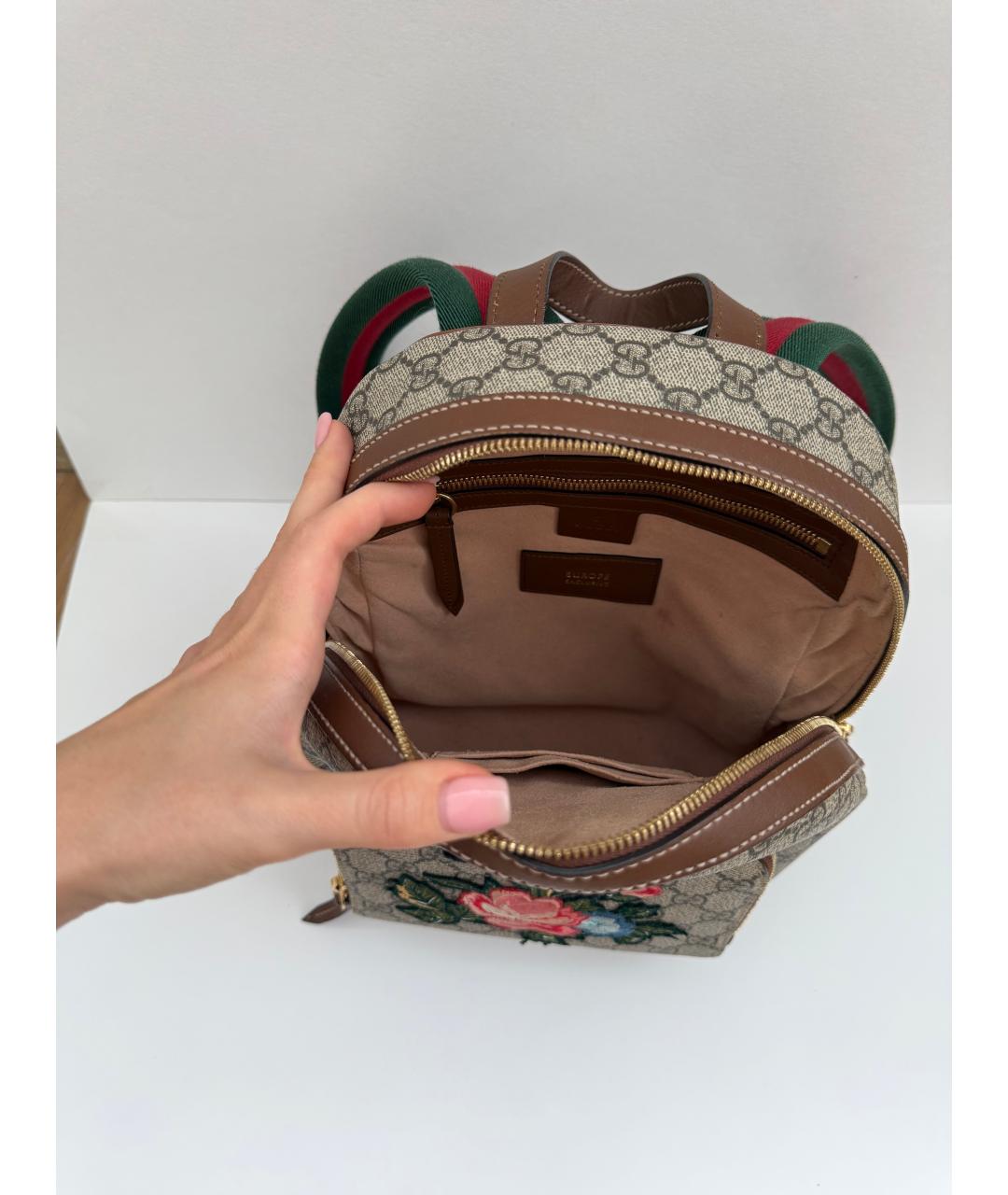 GUCCI Бежевый рюкзак, фото 4