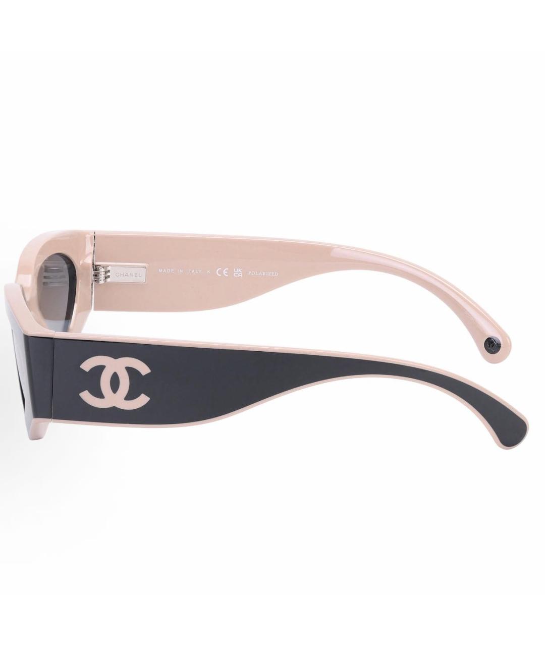 CHANEL Черные пластиковые солнцезащитные очки, фото 3
