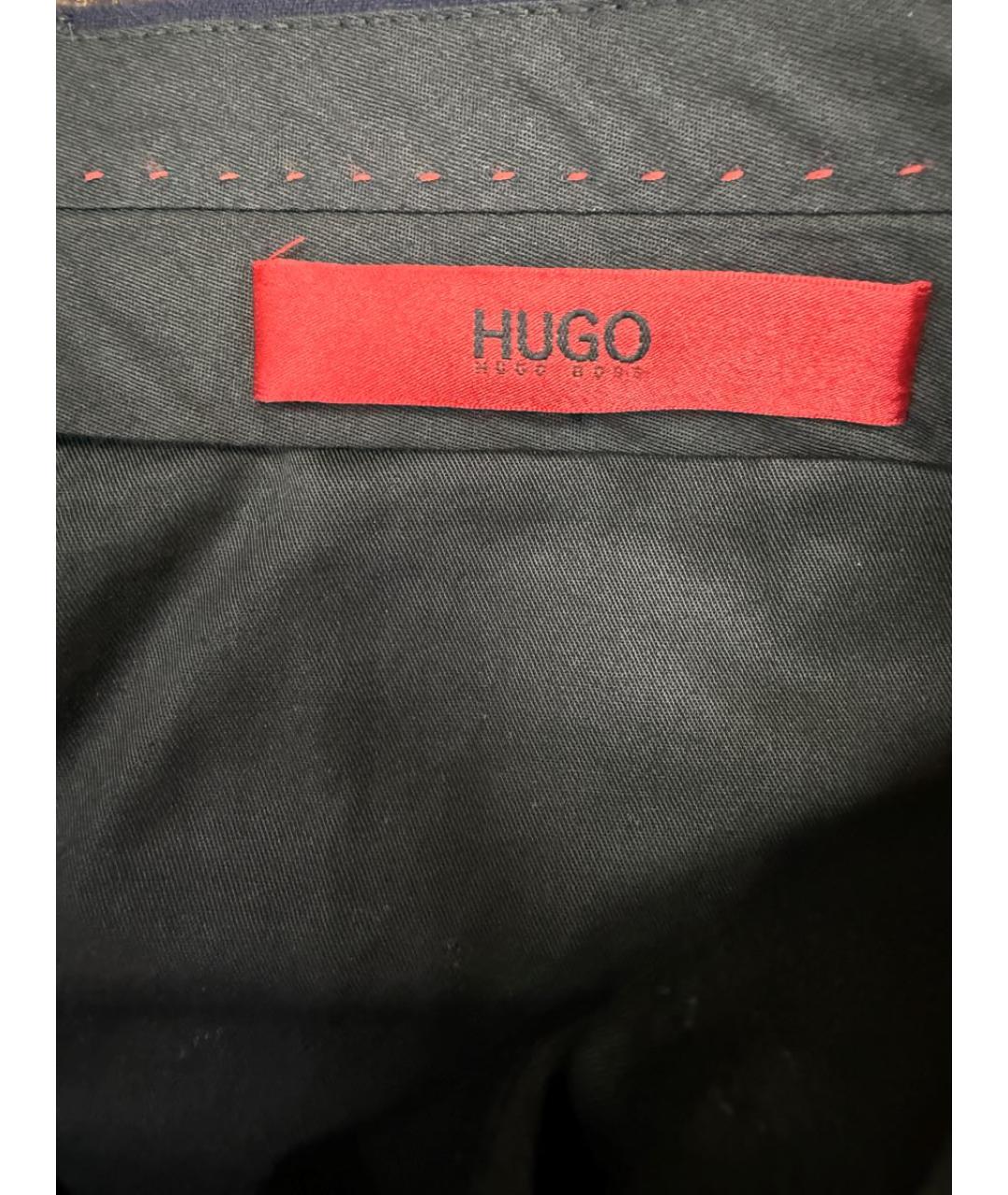 HUGO BOSS Темно-синие классические брюки, фото 3