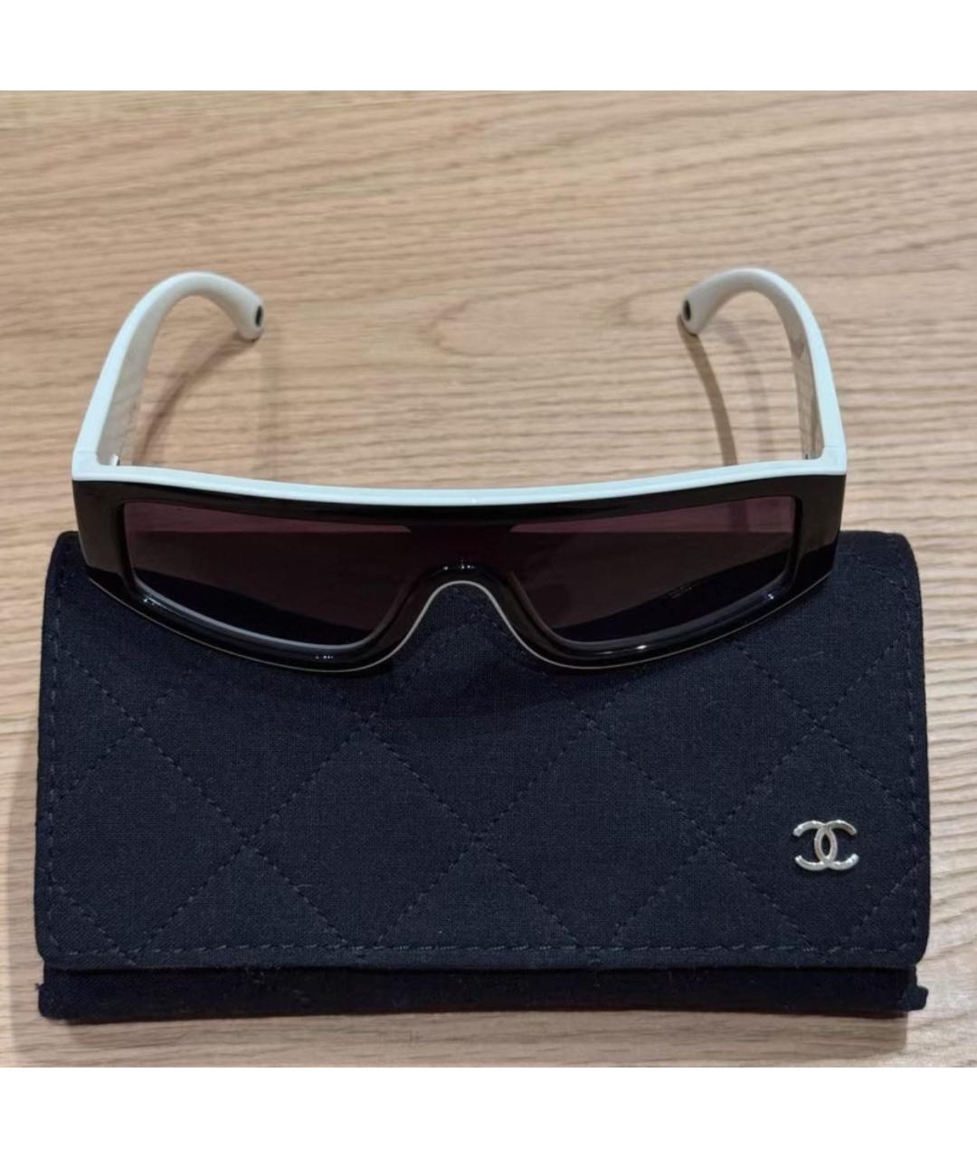 CHANEL Черные пластиковые солнцезащитные очки, фото 3