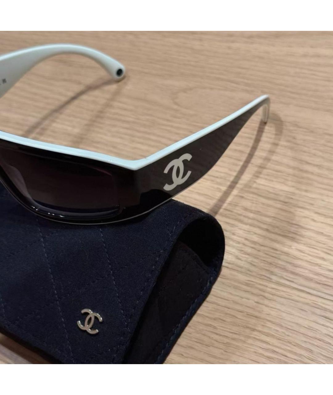 CHANEL Черные пластиковые солнцезащитные очки, фото 4