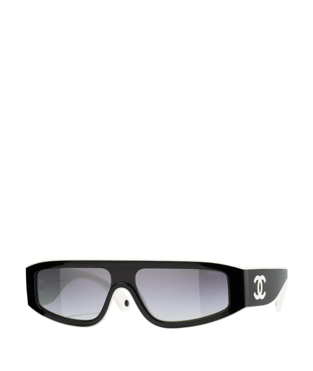 CHANEL Черные пластиковые солнцезащитные очки, фото 1