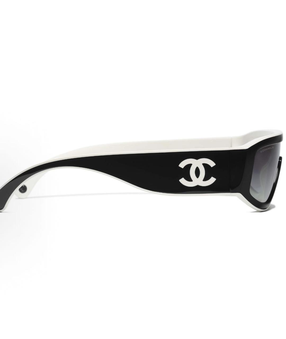 CHANEL Черные пластиковые солнцезащитные очки, фото 2