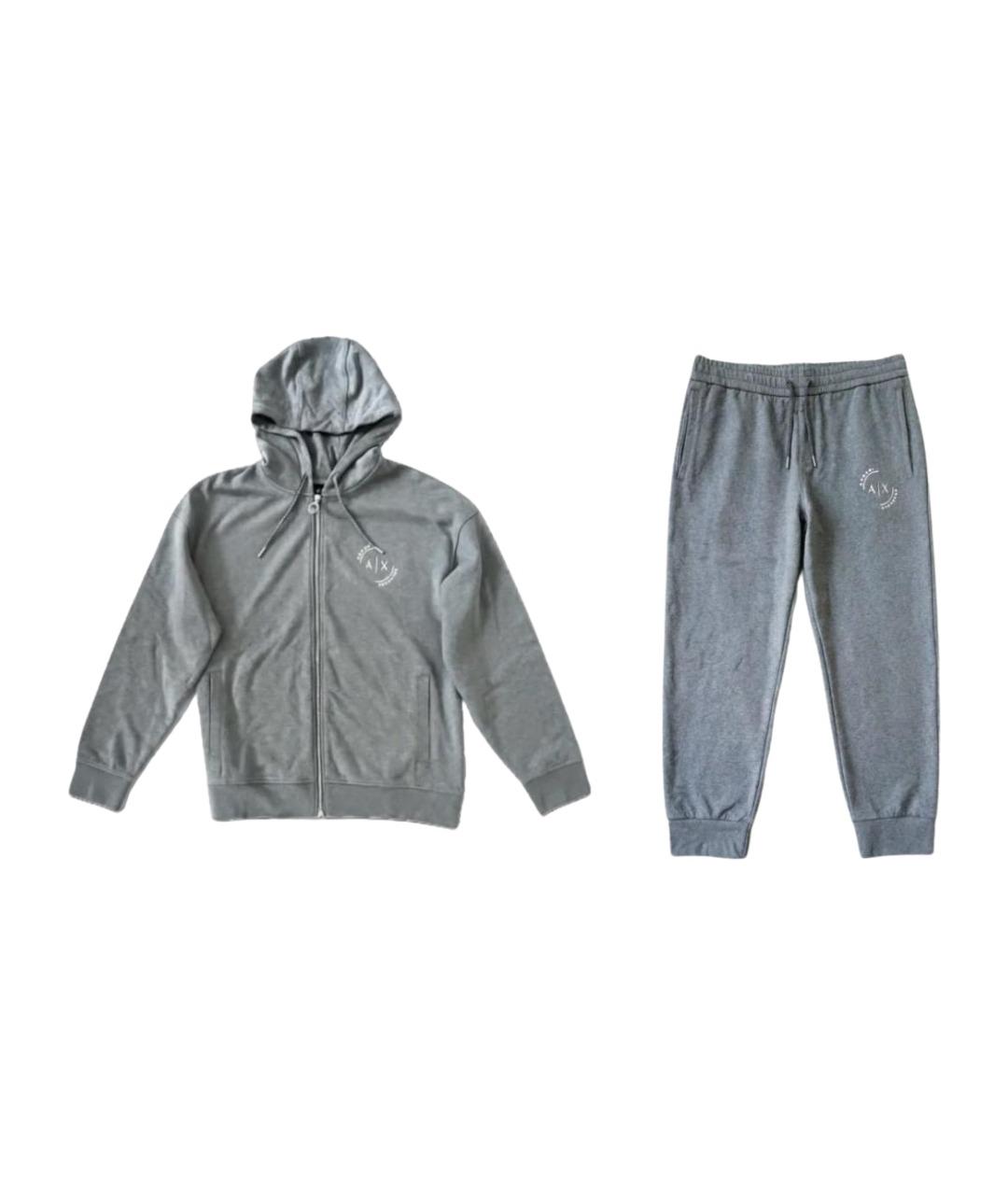 ARMANI EXCHANGE Серый хлопковый спортивный костюм, фото 1