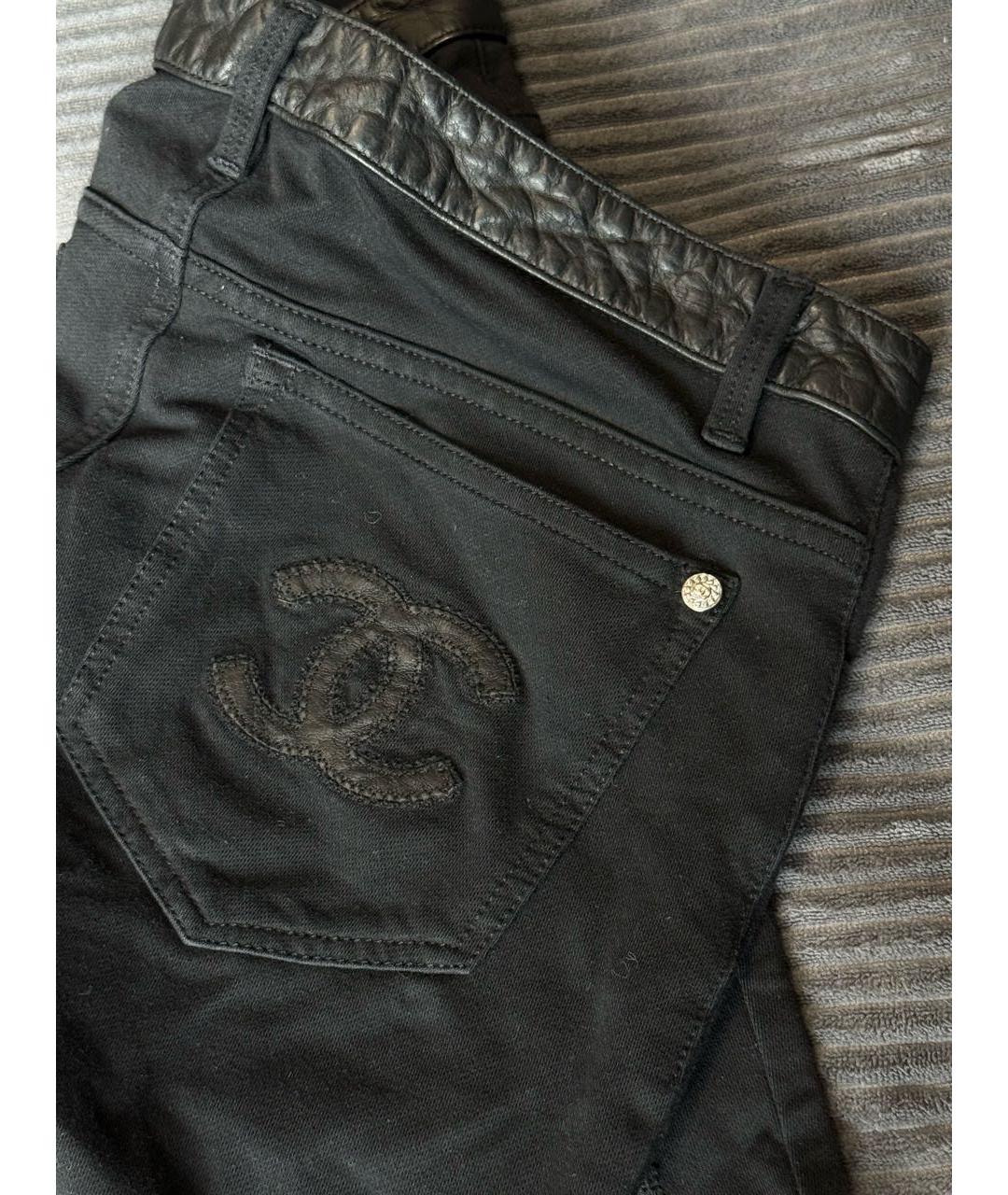 CHANEL Черные брюки узкие, фото 3