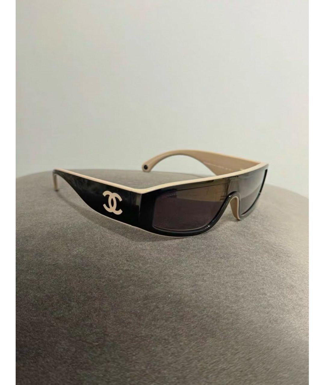 CHANEL Черные пластиковые солнцезащитные очки, фото 3