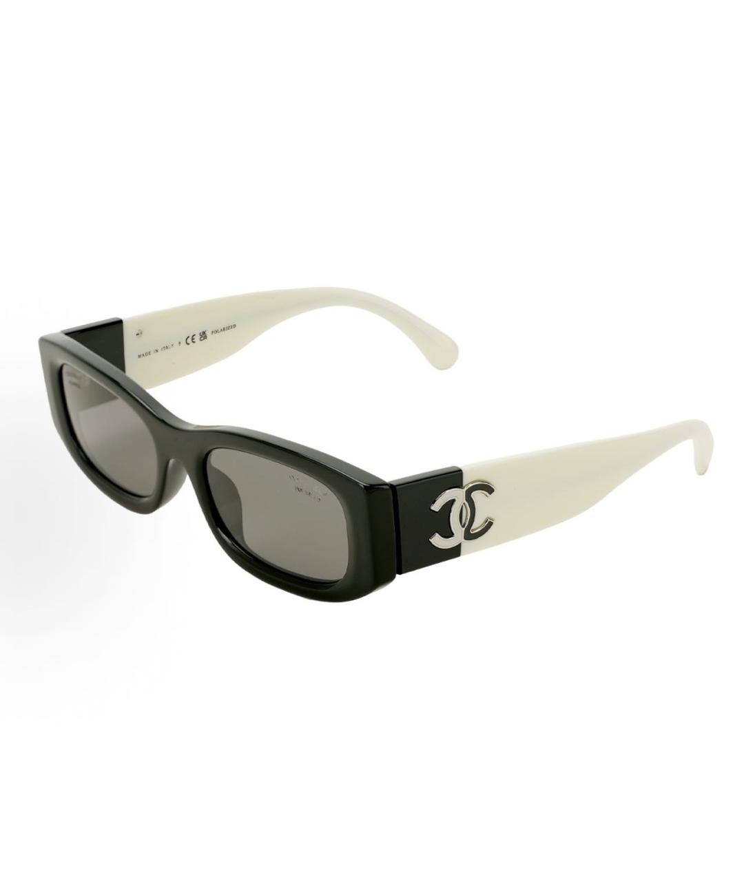 CHANEL Черные пластиковые солнцезащитные очки, фото 2