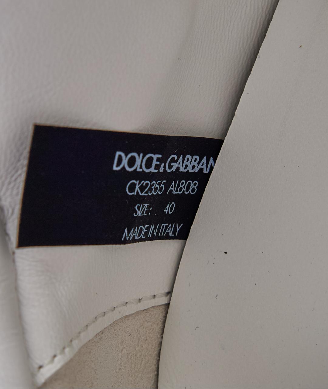DOLCE&GABBANA Белые синтетические кроссовки, фото 5