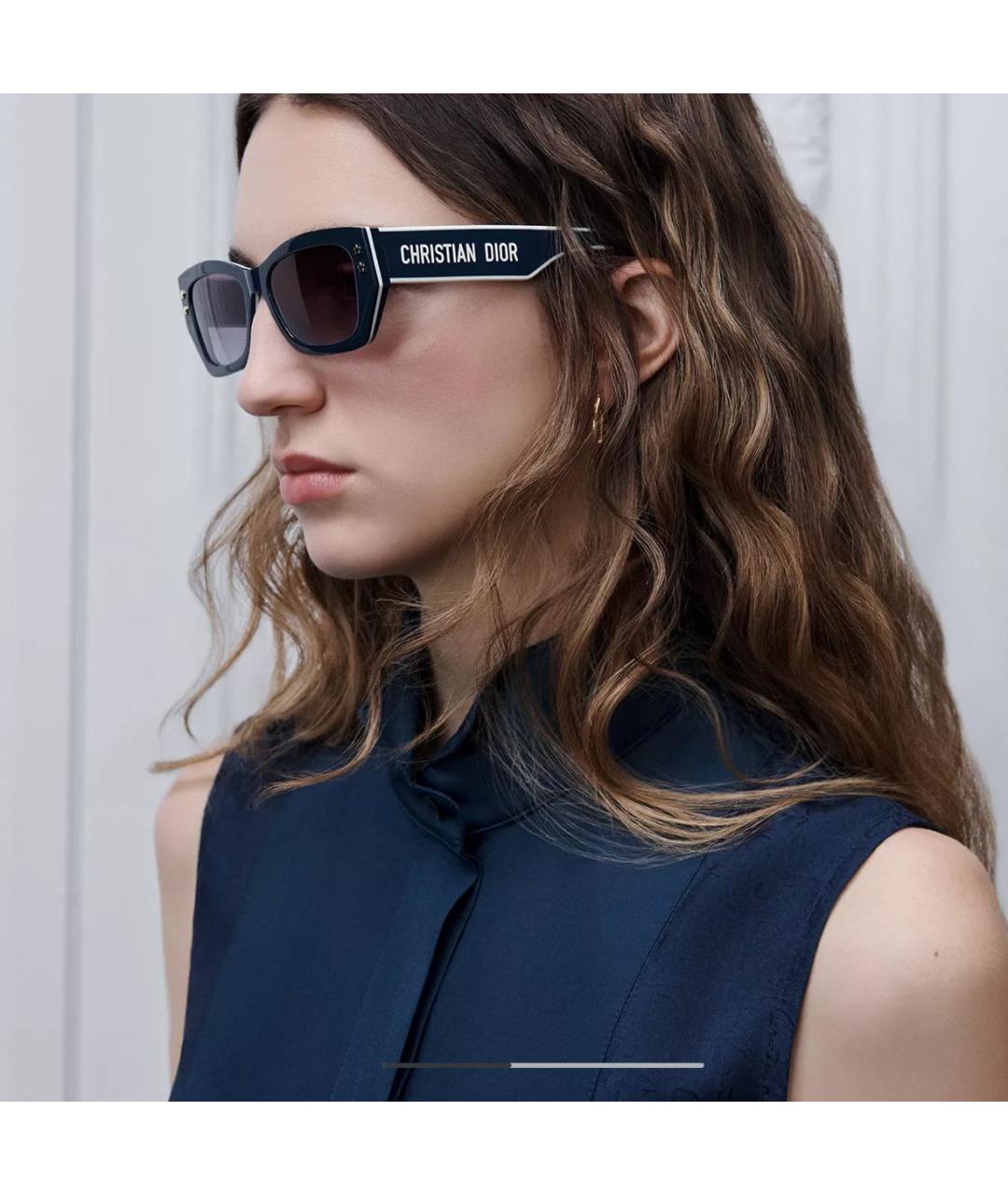 CHRISTIAN DIOR Синие солнцезащитные очки, фото 3