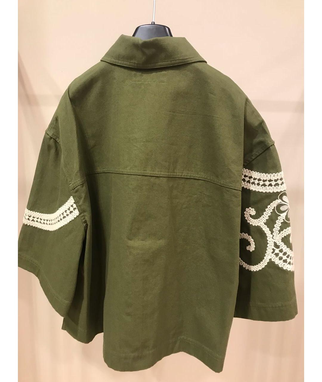 WEEKEND MAX MARA Хаки хлопковая рубашка, фото 2