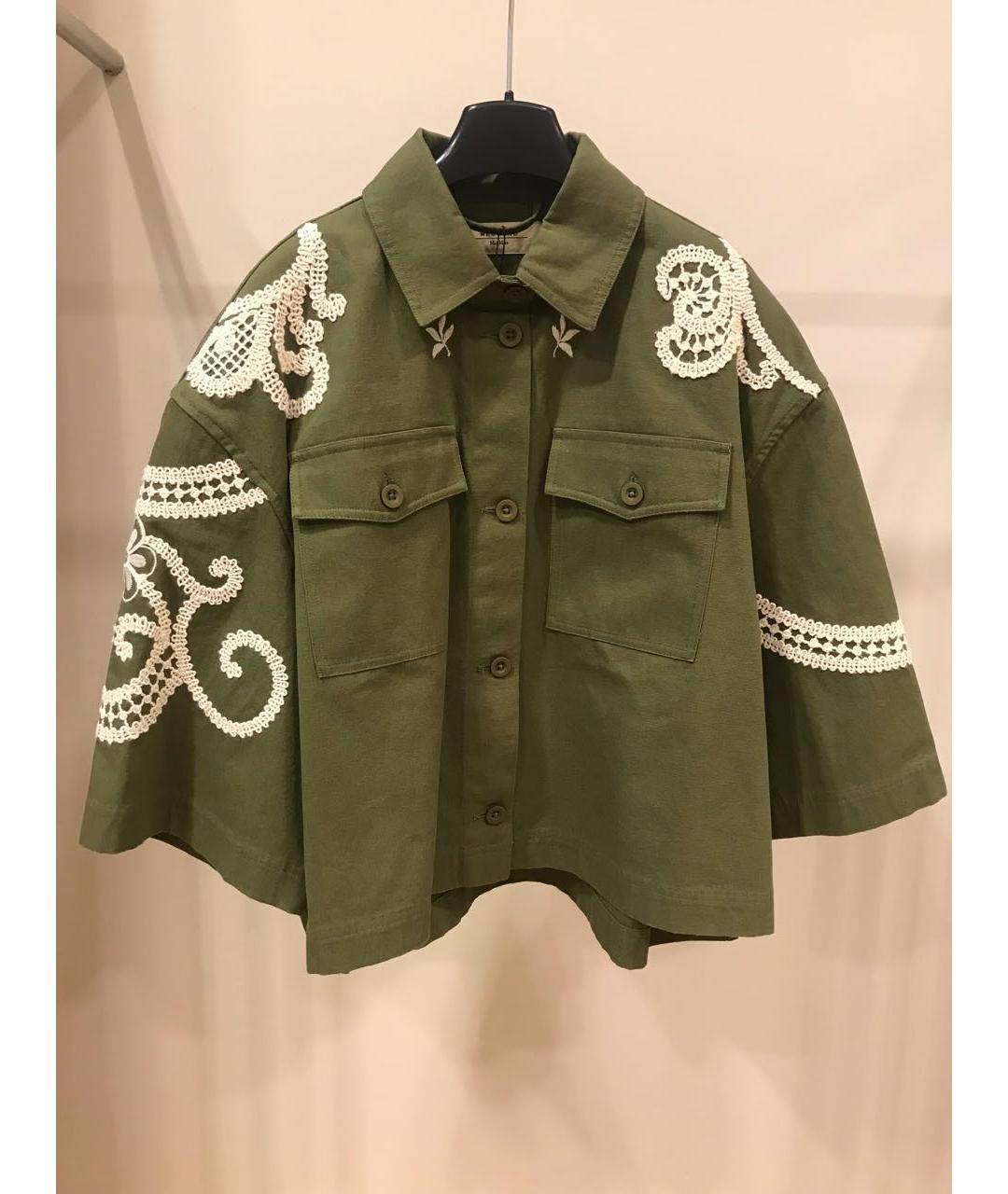 WEEKEND MAX MARA Хаки хлопковая рубашка, фото 5
