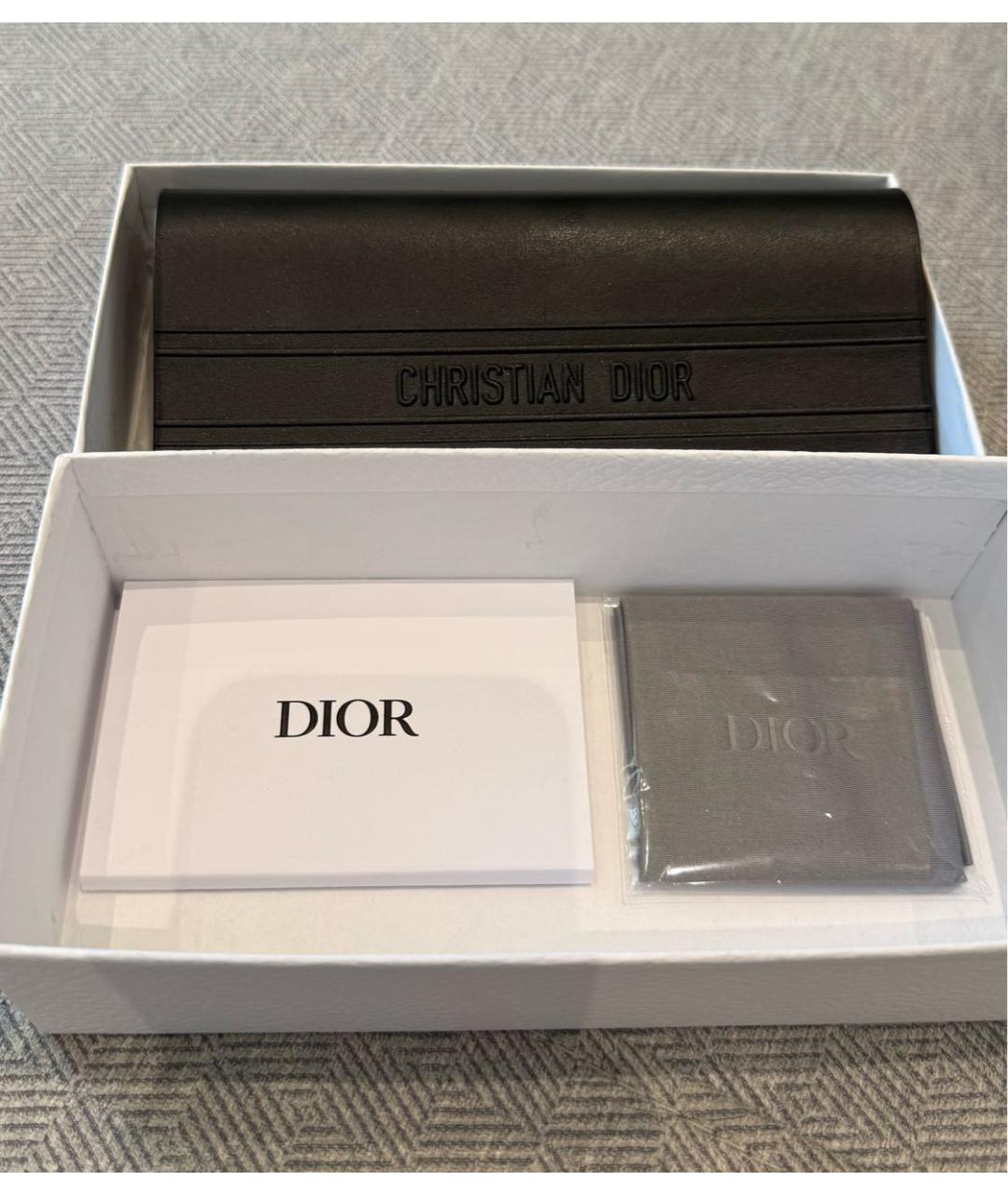 CHRISTIAN DIOR Черные пластиковые солнцезащитные очки, фото 4