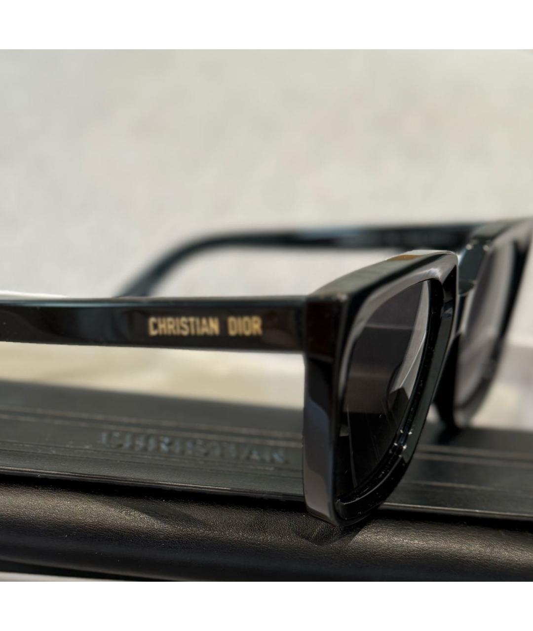 CHRISTIAN DIOR Черные пластиковые солнцезащитные очки, фото 3