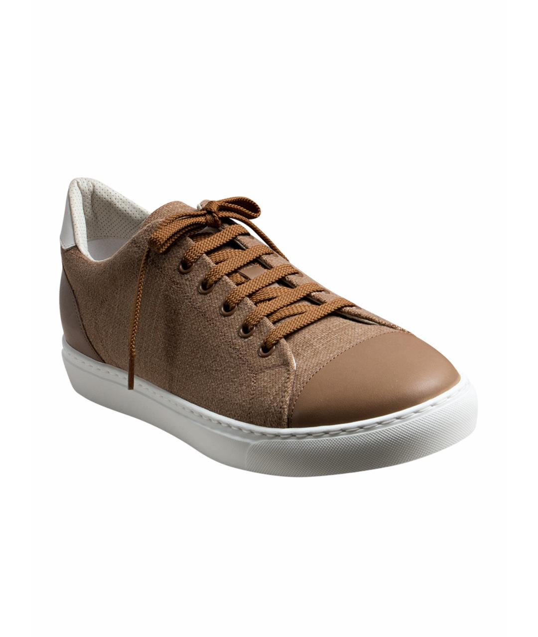 BRUNELLO CUCINELLI Черные текстильные низкие кроссовки / кеды, фото 4