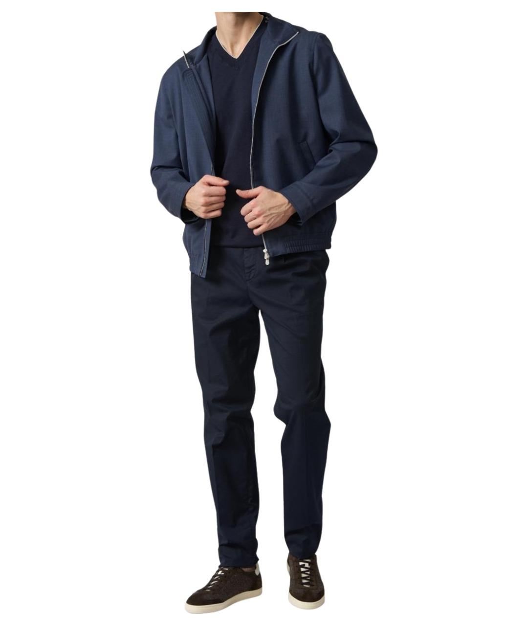 BRUNELLO CUCINELLI Синяя шерстяная куртка, фото 1