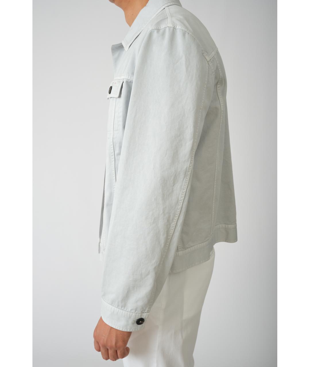 KITON Голубая хлопковая куртка, фото 4