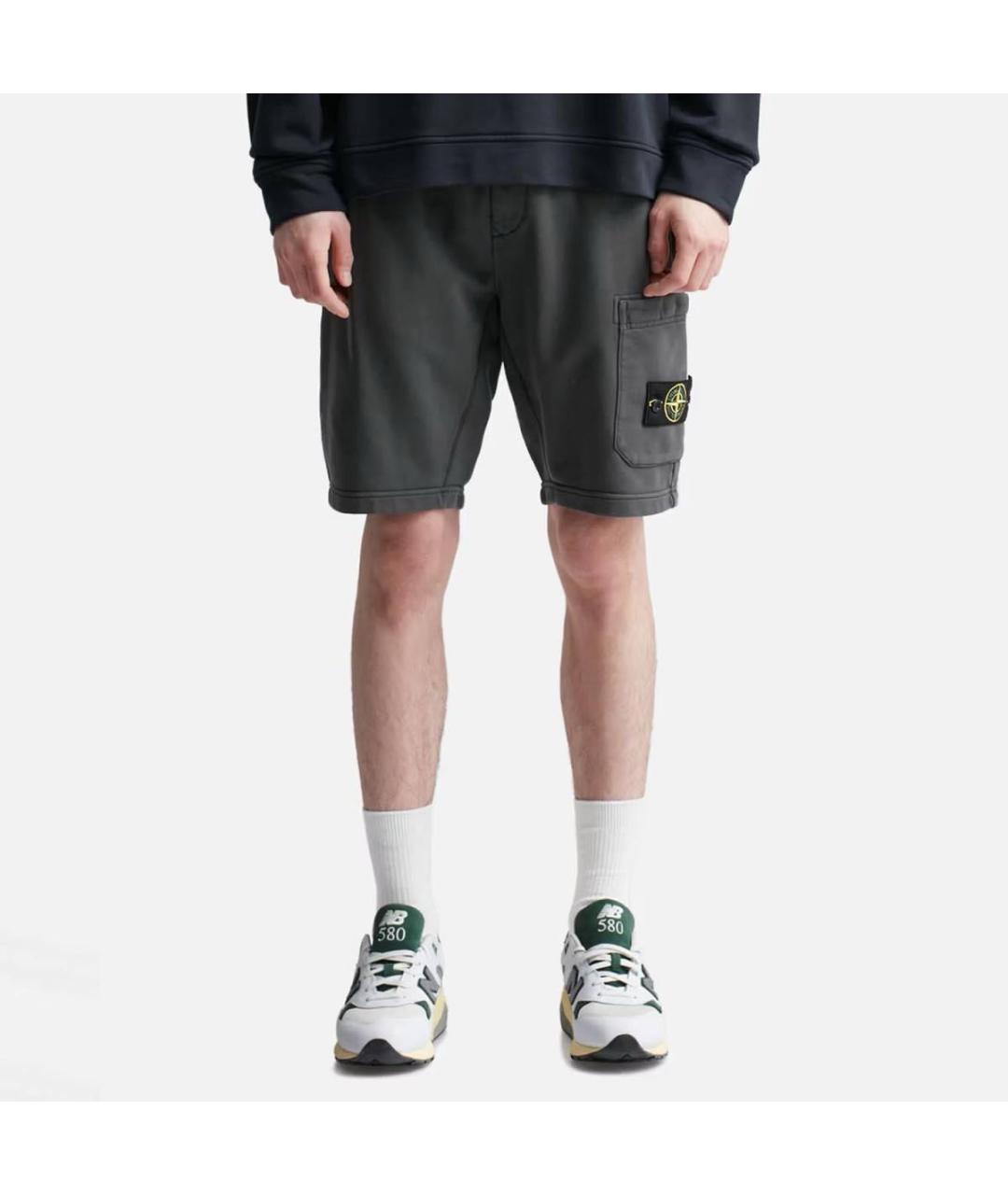 STONE ISLAND Белые хлопковые шорты, фото 2