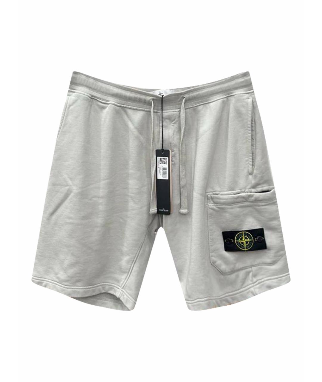 STONE ISLAND Белые хлопковые шорты, фото 1
