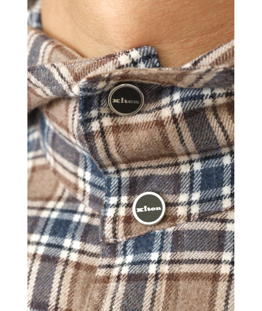 KITON Мульти хлопковая кэжуал рубашка, фото 5