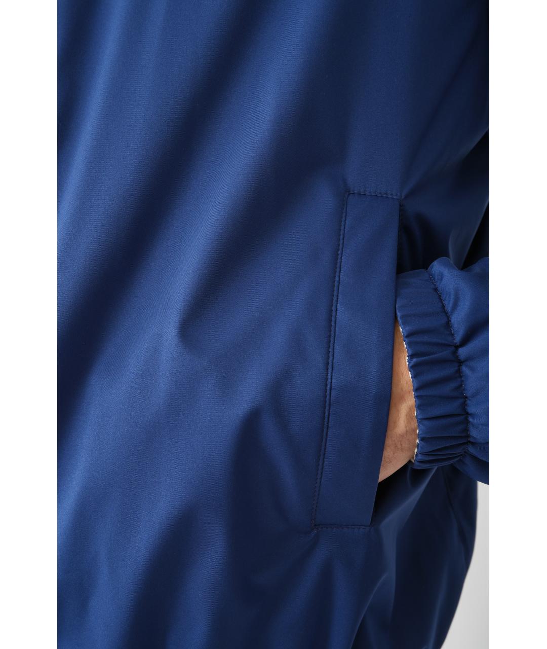 KITON Синяя полиэстеровая куртка, фото 4