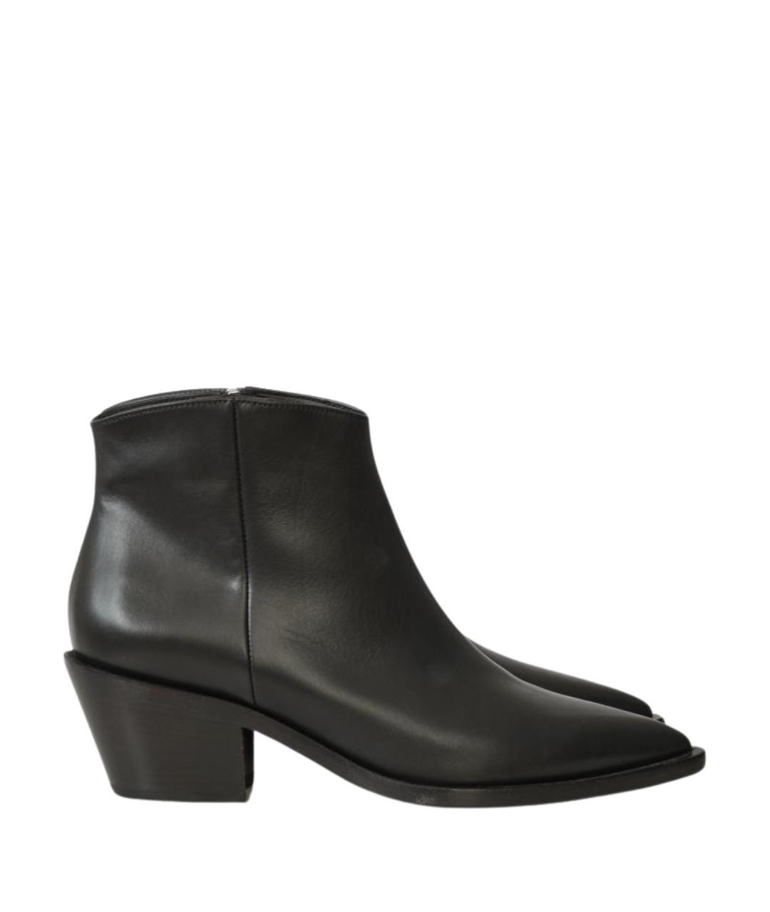 GIANVITO ROSSI Черные кожаные ботинки, фото 1