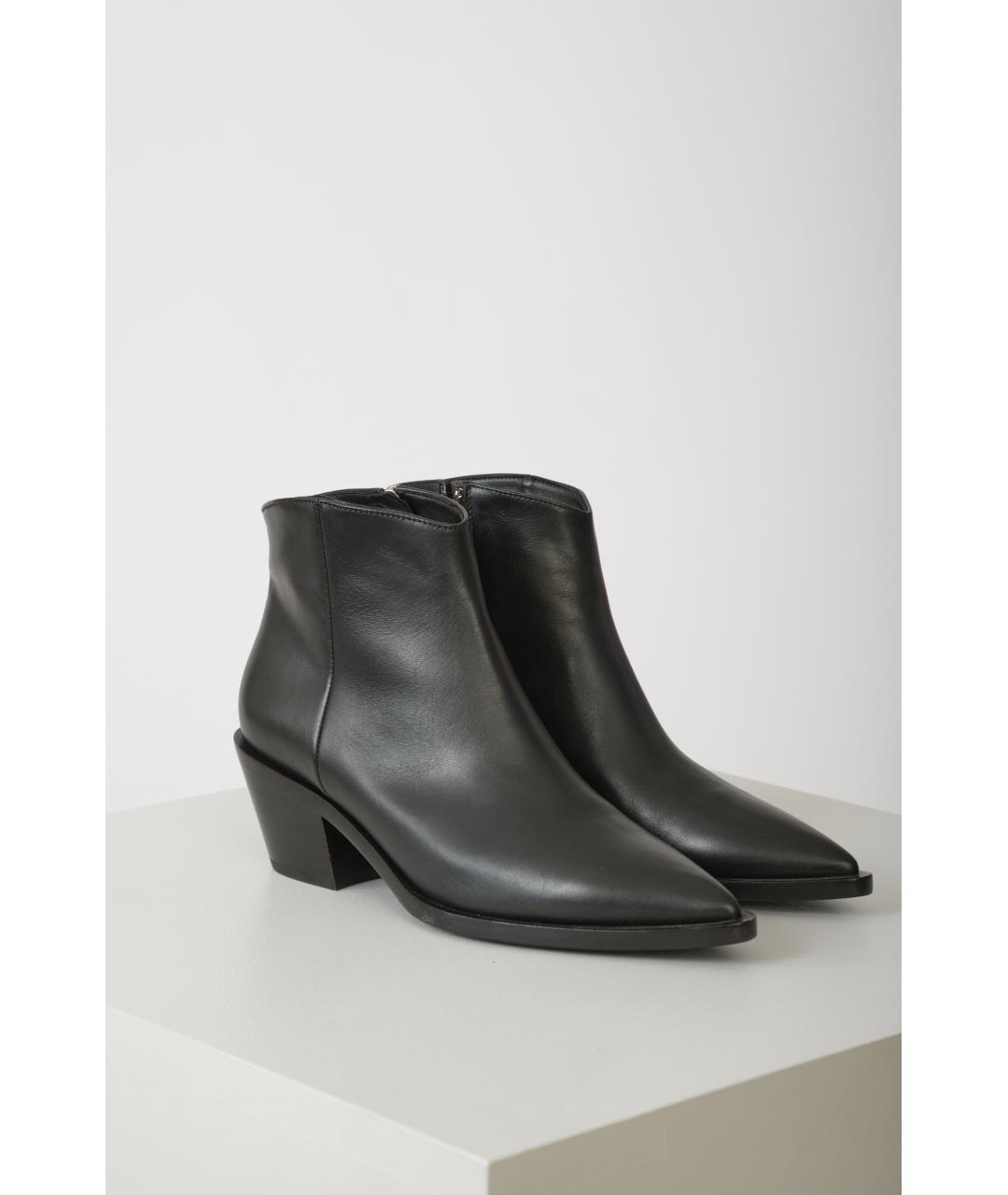 GIANVITO ROSSI Черные кожаные ботинки, фото 2
