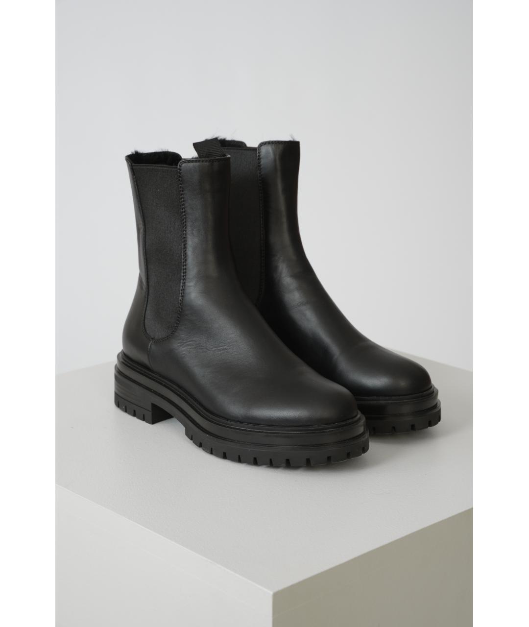 GIANVITO ROSSI Черные кожаные ботинки, фото 2