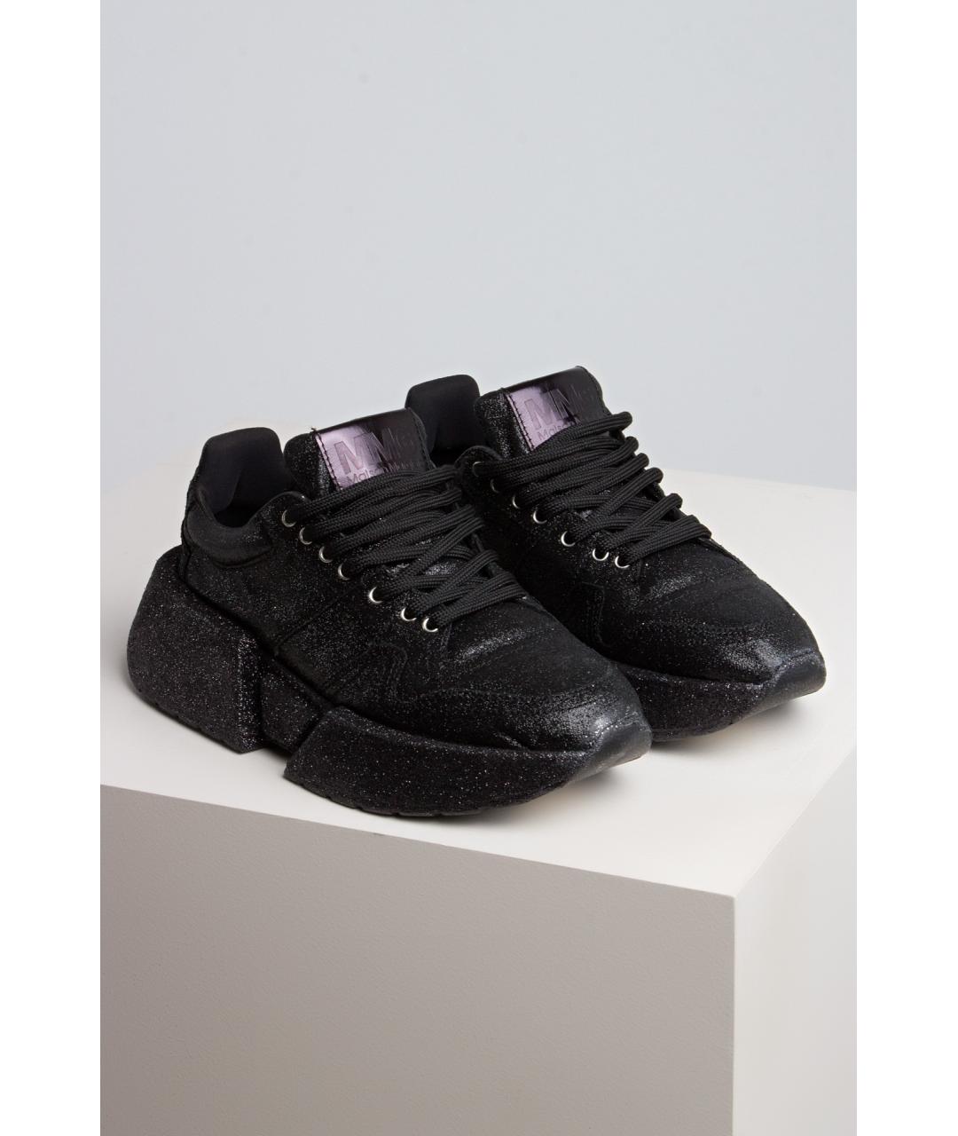 MM6 MAISON MARGIELA Коричневые кожаные кроссовки, фото 4
