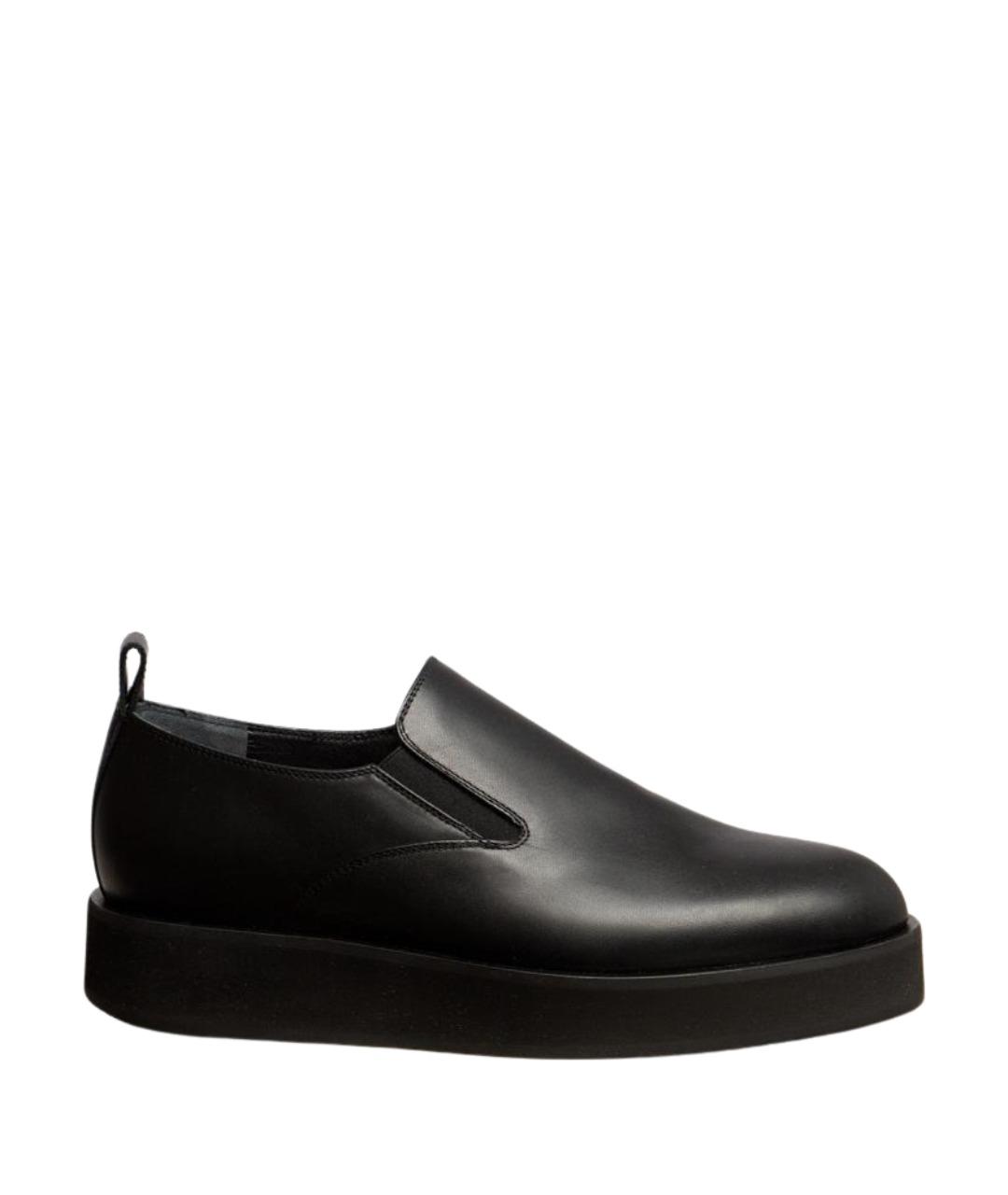 JIL SANDER Черные кожаные туфли, фото 1