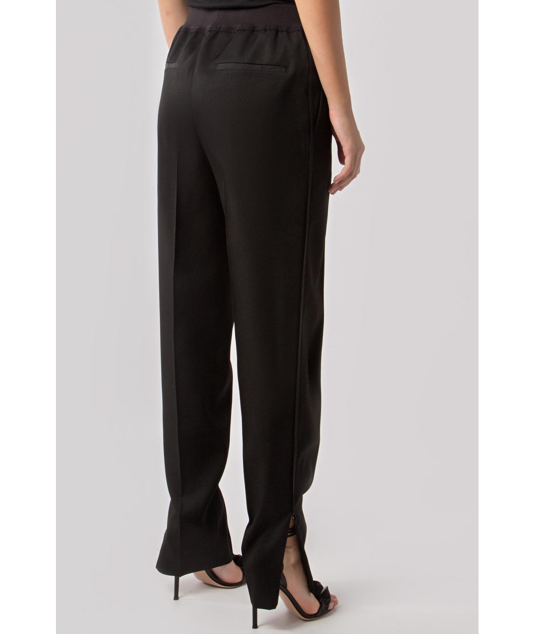JIL SANDER Черные шерстяные прямые брюки, фото 4