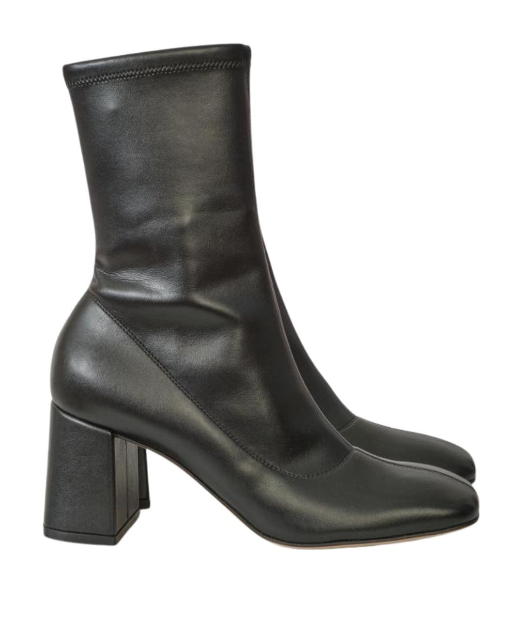 GIANVITO ROSSI Черные кожаные ботильоны, фото 1