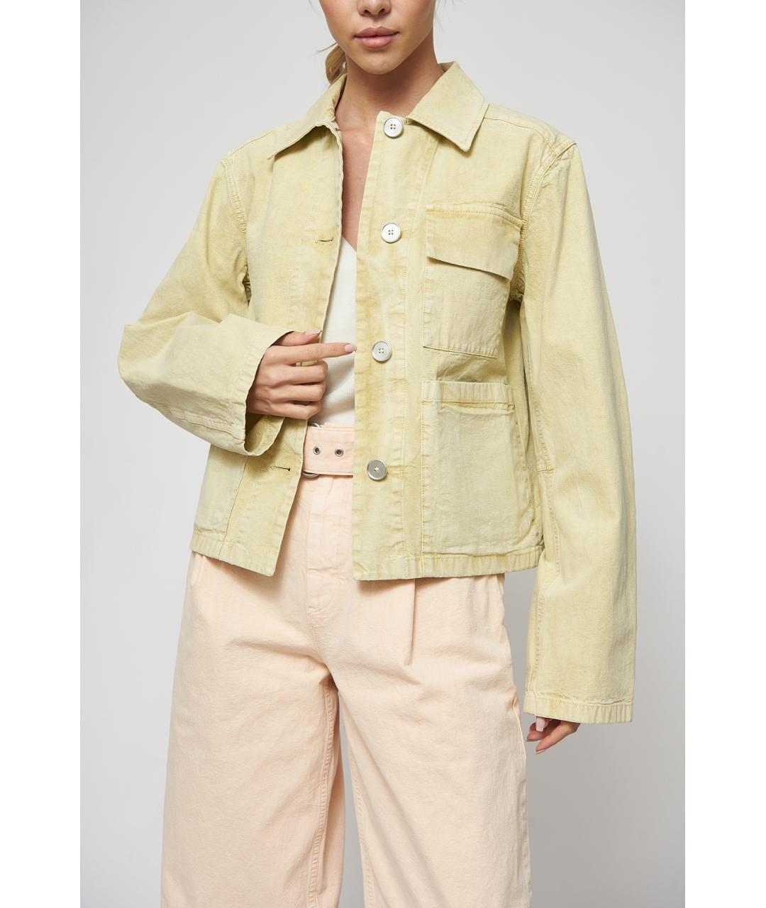JIL SANDER Бежевая хлопковая куртка, фото 3