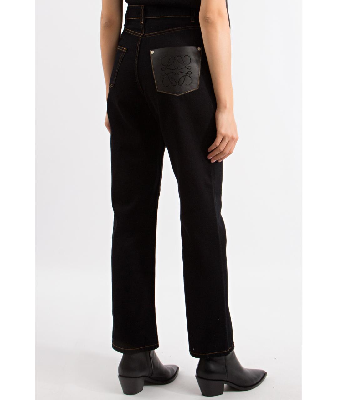 LOEWE Черные хлопковые прямые джинсы, фото 4