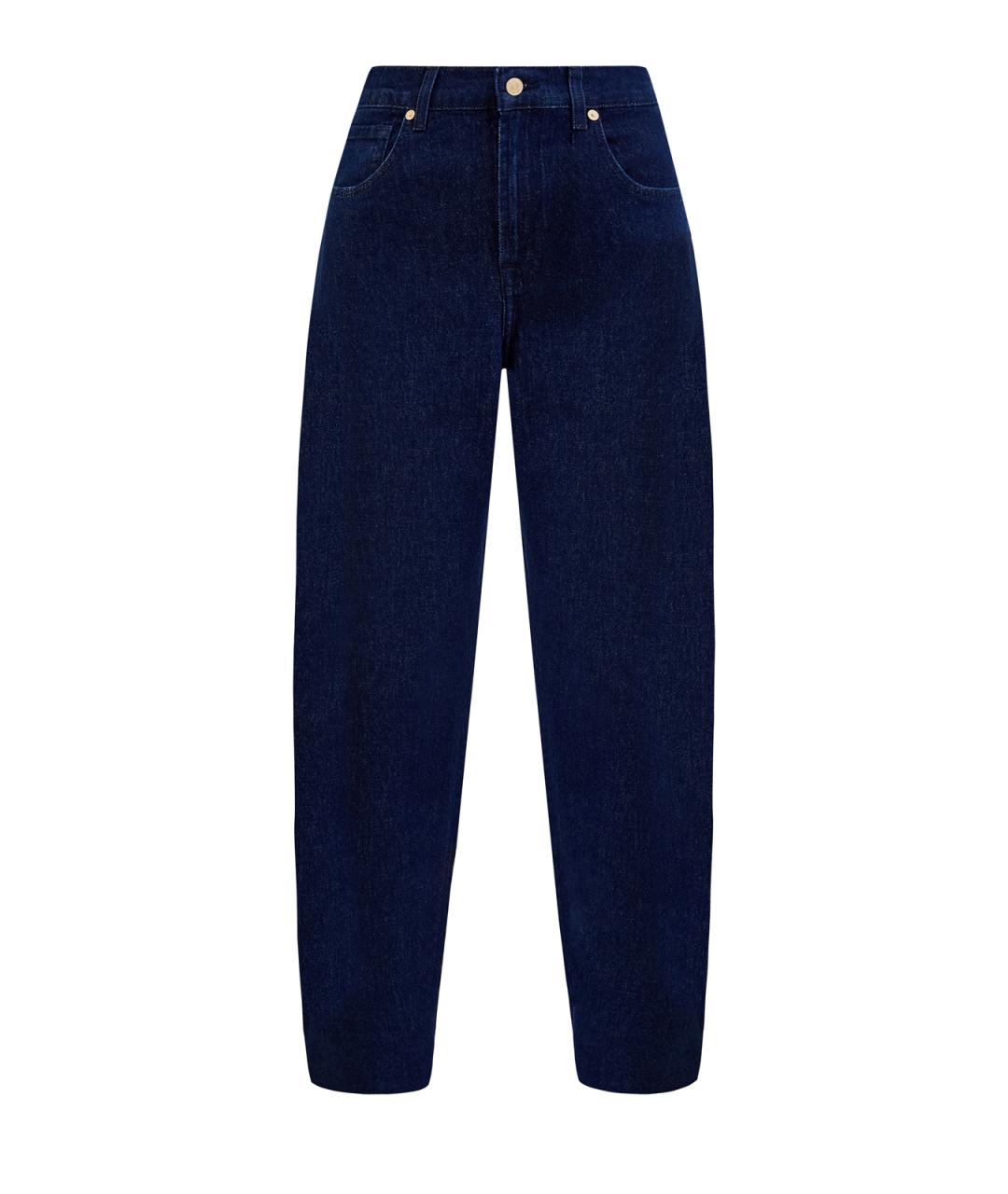 7 FOR ALL MANKIND Синие хлопковые прямые джинсы, фото 1