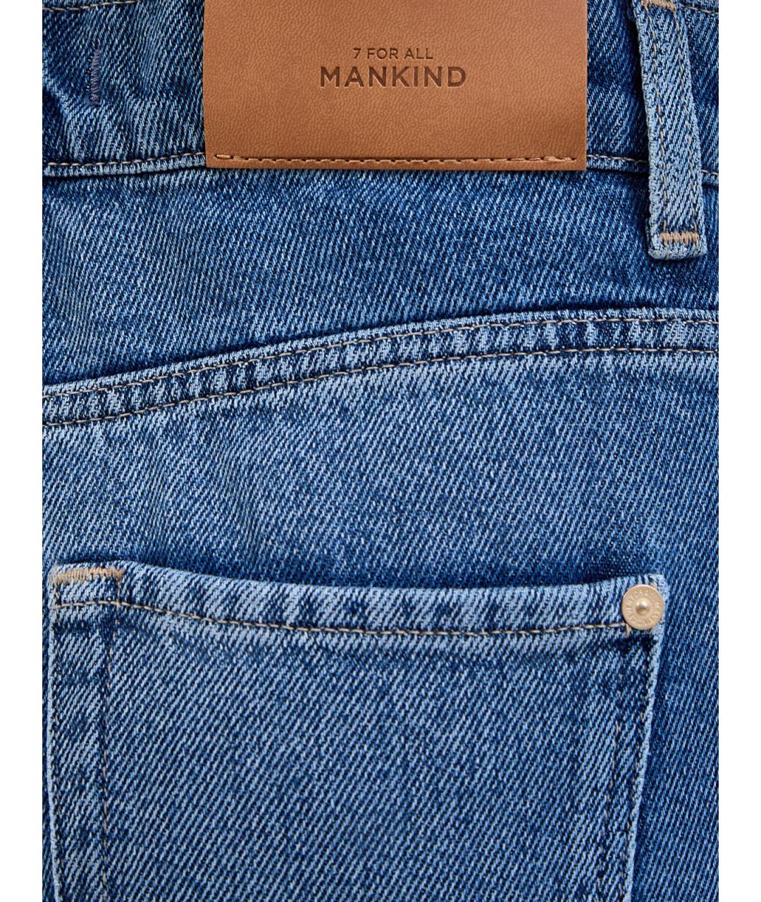 7 FOR ALL MANKIND Голубые прямые джинсы, фото 5