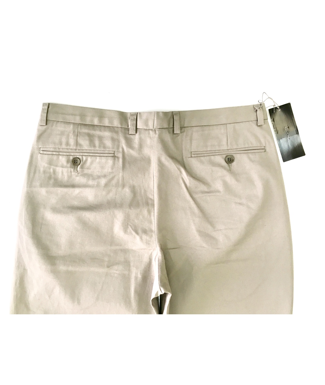AZZARO Бежевые хлопко-эластановые повседневные брюки, фото 5