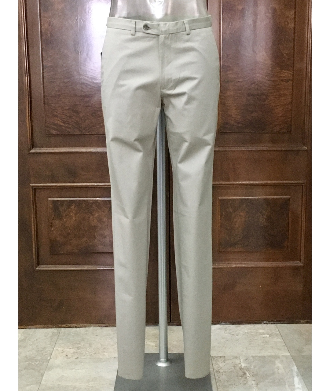 AZZARO Бежевые хлопко-эластановые повседневные брюки, фото 6