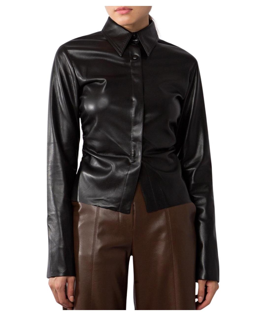 NANUSHKA Черная полиэстеровая рубашка, фото 1