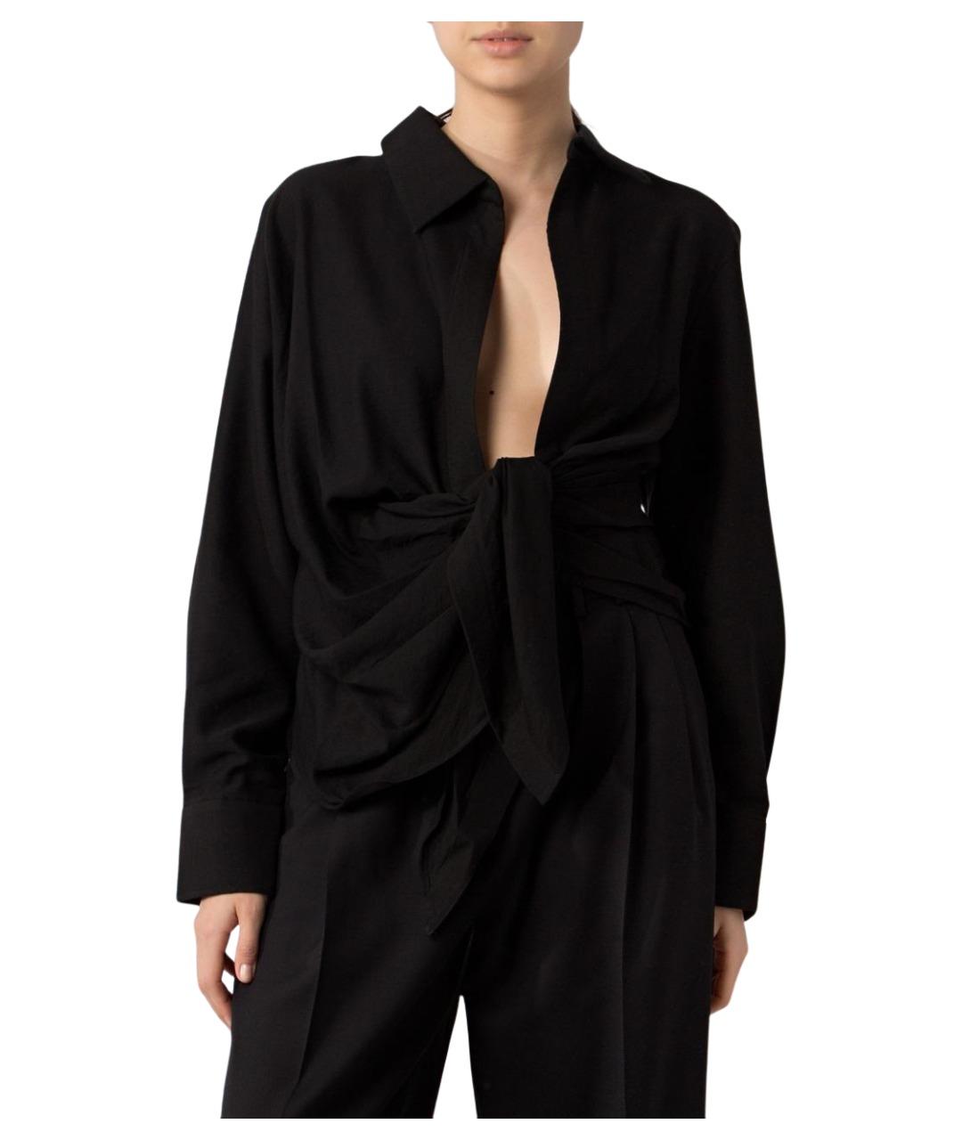 JACQUEMUS Черная вискозная рубашка, фото 1