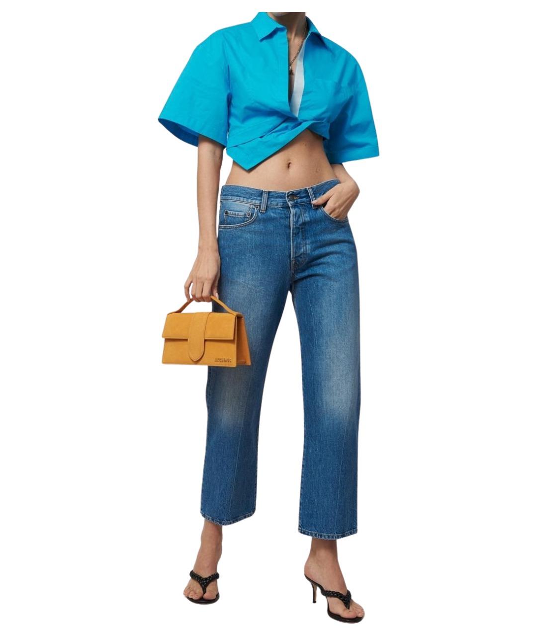 JACQUEMUS Бирюзовая хлопковая рубашка, фото 1