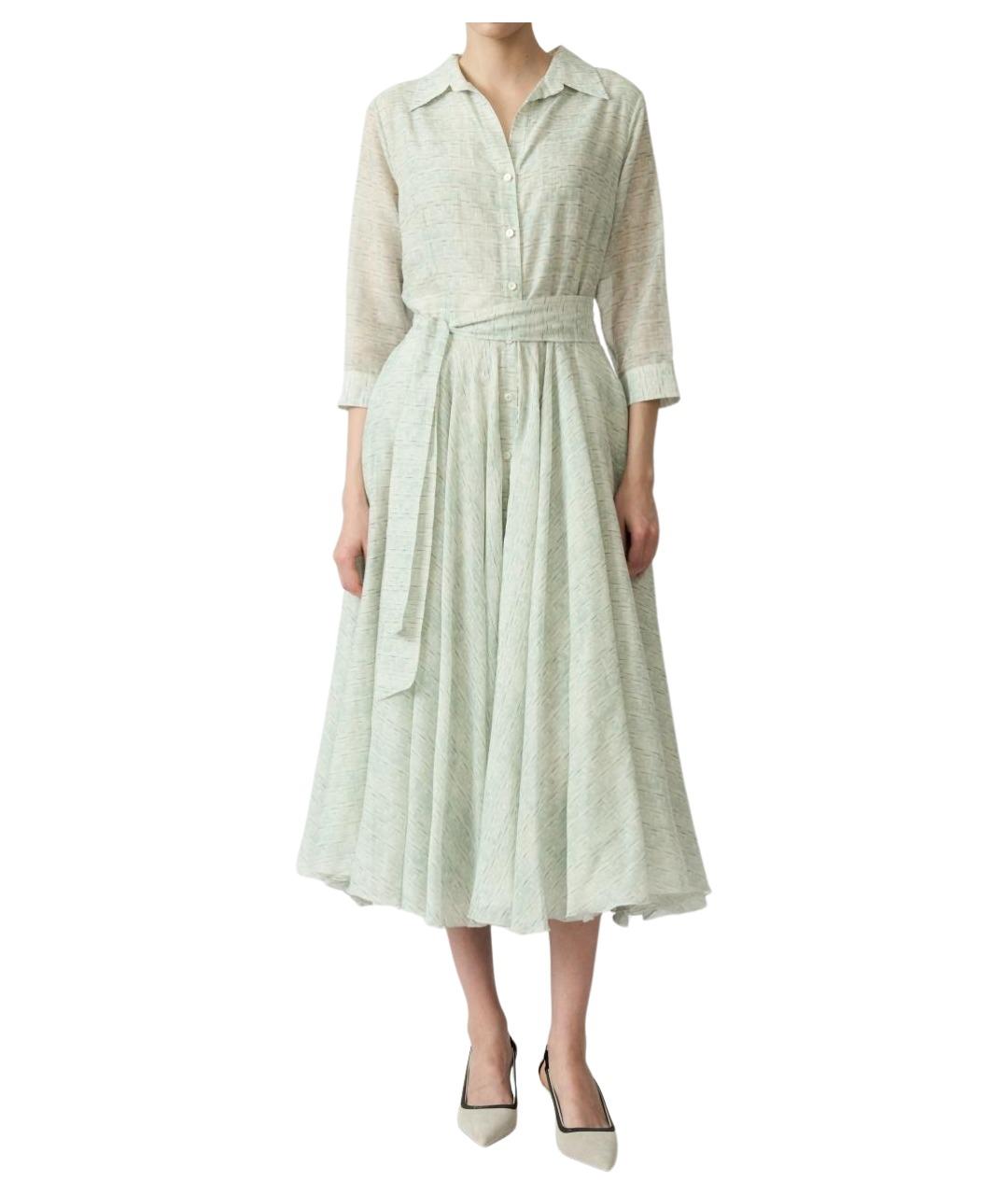 KITON Зеленое хлопковое повседневное платье, фото 1