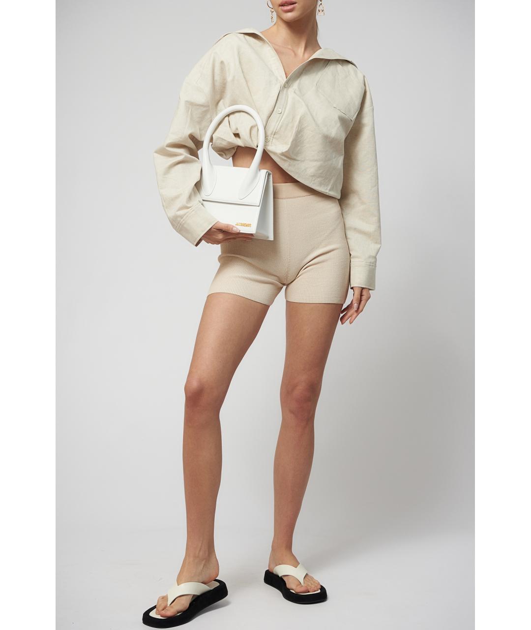 JACQUEMUS Бежевая хлопковая рубашка, фото 3